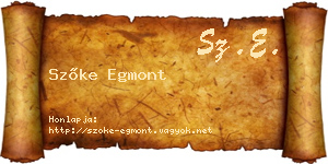 Szőke Egmont névjegykártya