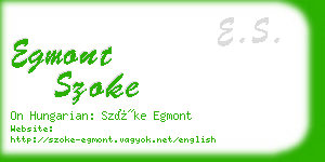egmont szoke business card